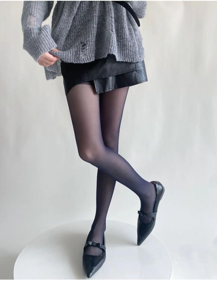 TYATVS Funky Colorful Tights for Women Whimsy Twee Colored Stockings Teal Fun Tights Y2k Emo Whimsigoth Clothes - Image 3